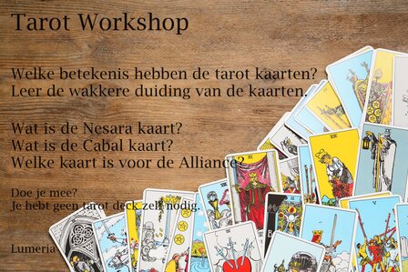 Tarot workshop 3 september online - uitleg wakkere kaarten en duidingen